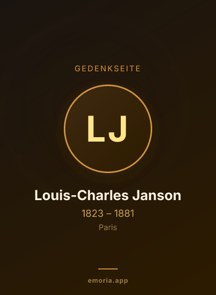 Gedenkportrait von Louis-Charles Janson