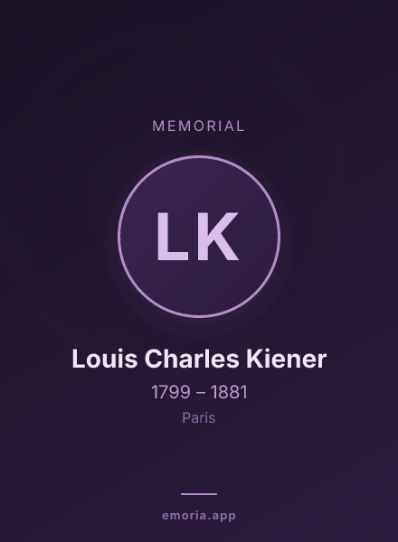 Memorial portrait of Louis Charles Kiener