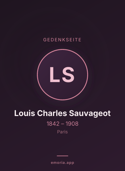 Gedenkportrait von Louis Charles Sauvageot