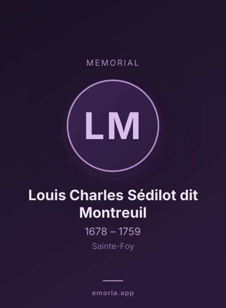 Memorial portrait of Louis Charles Sédilot dit Montreuil