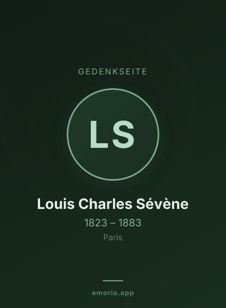 Gedenkportrait von Louis Charles Sévène