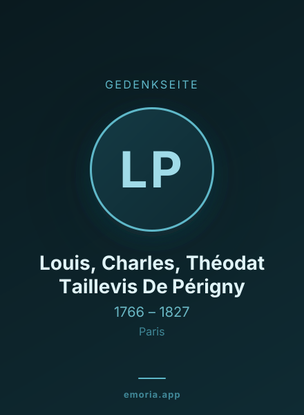 Gedenkportrait von Louis, Charles, Théodat Taillevis De Périgny