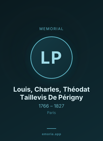 Memorial portrait of Louis, Charles, Théodat Taillevis De Périgny