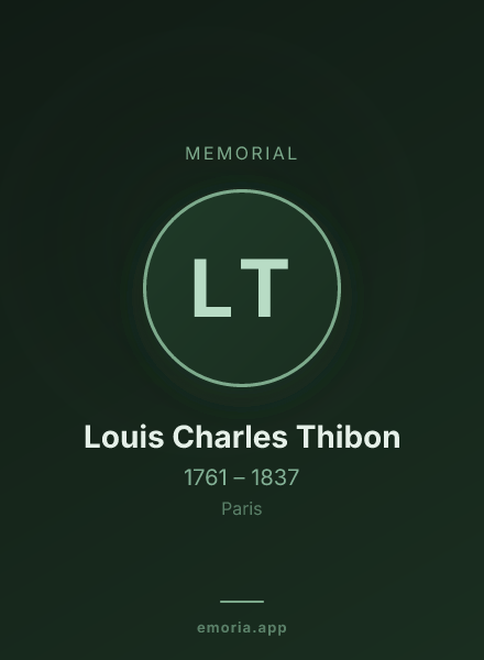Memorial portrait of Louis Charles Thibon