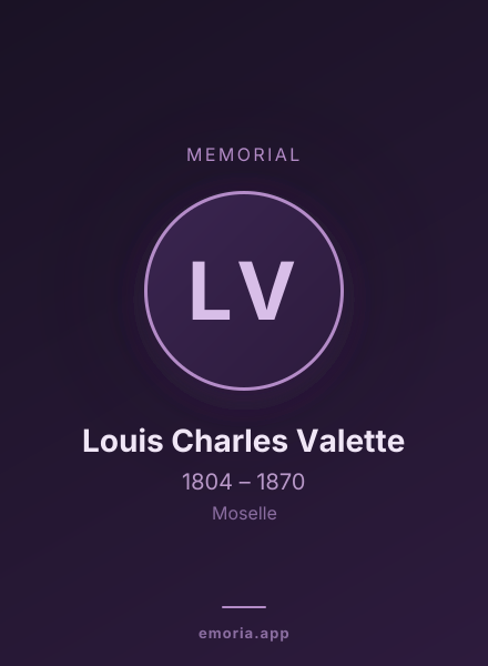 Memorial portrait of Louis Charles Valette
