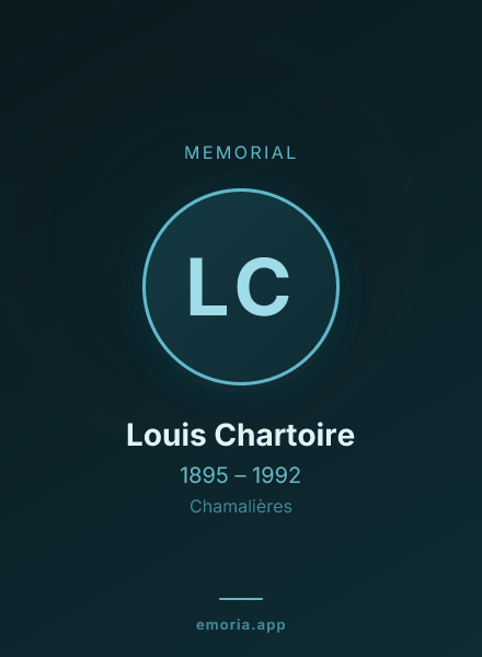 Memorial portrait of Louis Chartoire
