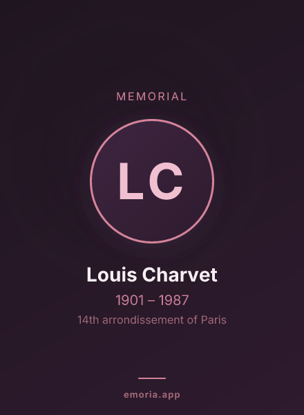 Memorial portrait of Louis Charvet