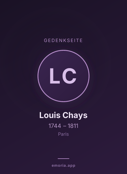 Gedenkportrait von Louis Chays