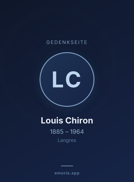 Gedenkportrait von Louis Chiron