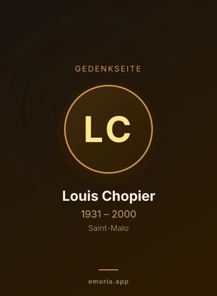 Gedenkportrait von Louis Chopier