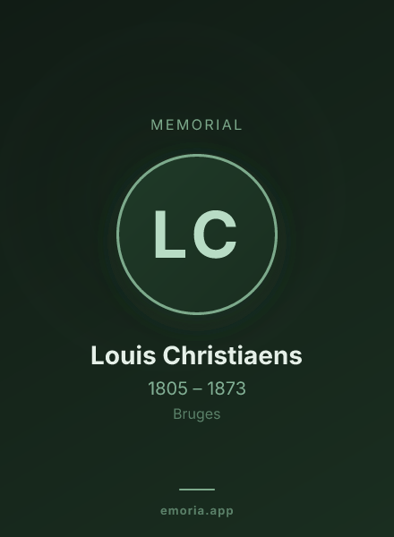 Memorial portrait of Louis Christiaens