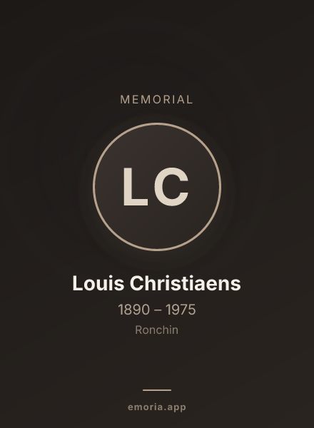 Memorial portrait of Louis Christiaens