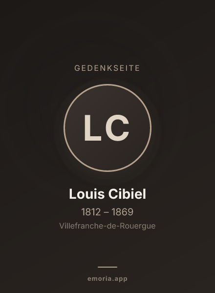 Gedenkportrait von Louis Cibiel