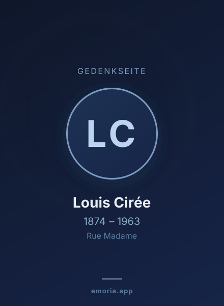 Gedenkportrait von Louis Cirée