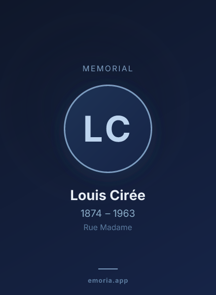 Memorial portrait of Louis Cirée