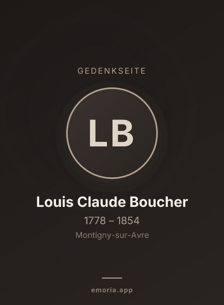 Gedenkportrait von Louis Claude Boucher