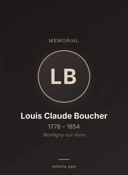 Memorial portrait of Louis Claude Boucher