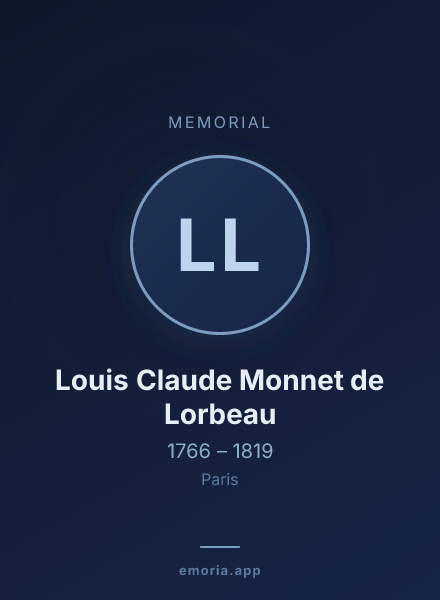 Memorial portrait of Louis Claude Monnet de Lorbeau