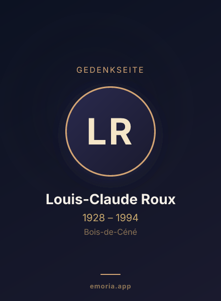 Gedenkportrait von Louis-Claude Roux