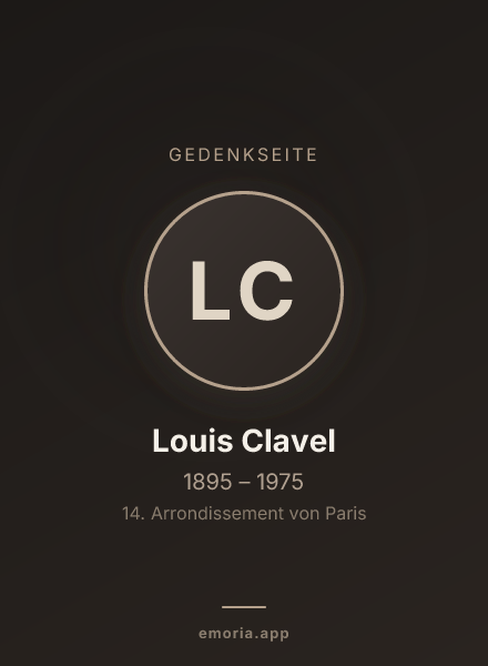 Gedenkportrait von Louis Clavel