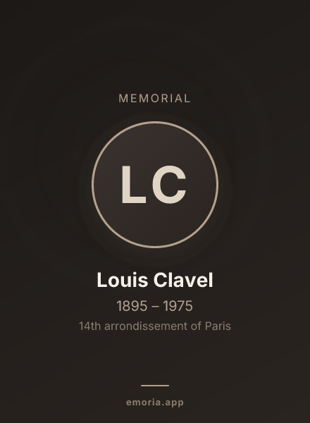Memorial portrait of Louis Clavel