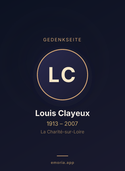 Gedenkportrait von Louis Clayeux