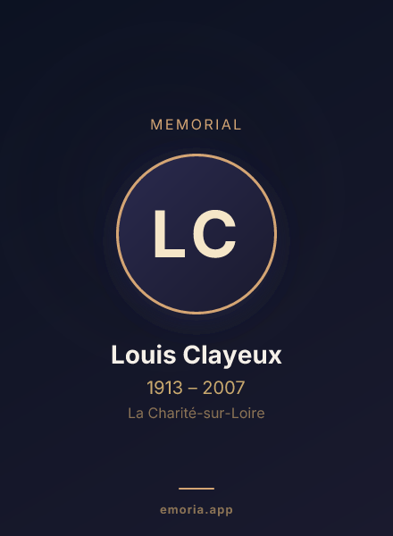 Memorial portrait of Louis Clayeux