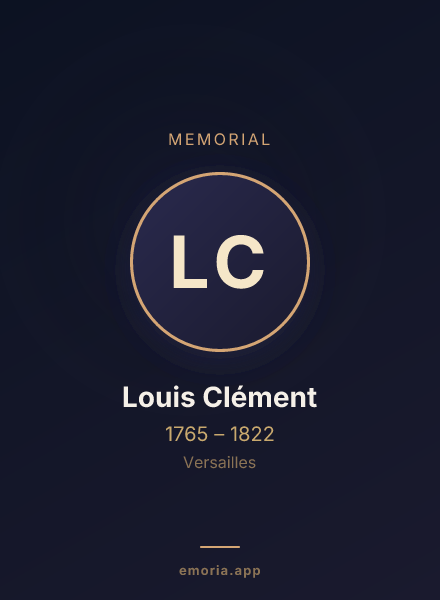 Memorial portrait of Louis Clément