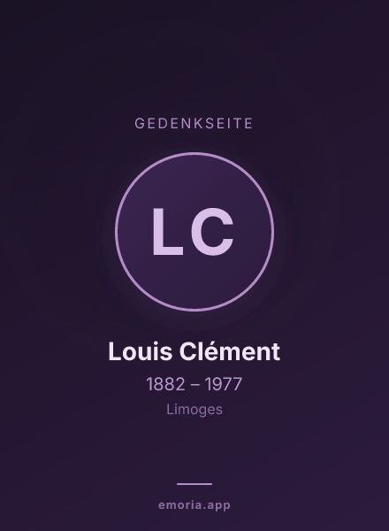 Gedenkportrait von Louis Clément