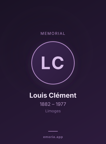 Memorial portrait of Louis Clément
