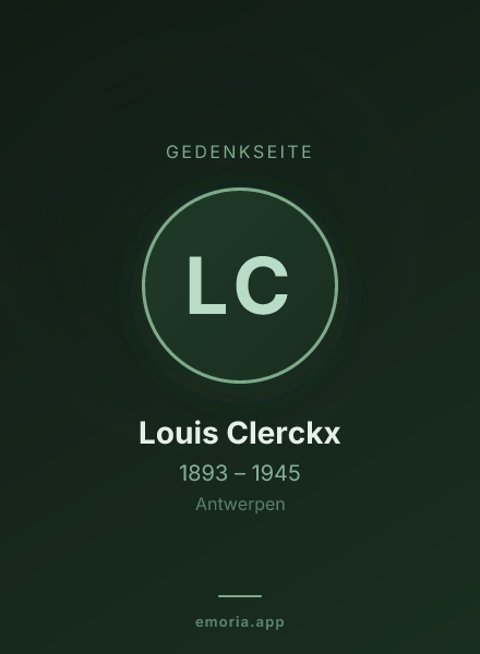 Gedenkportrait von Louis Clerckx