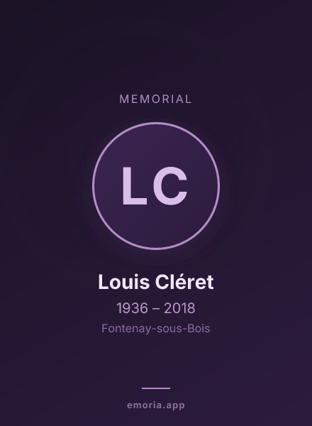 Memorial portrait of Louis Cléret