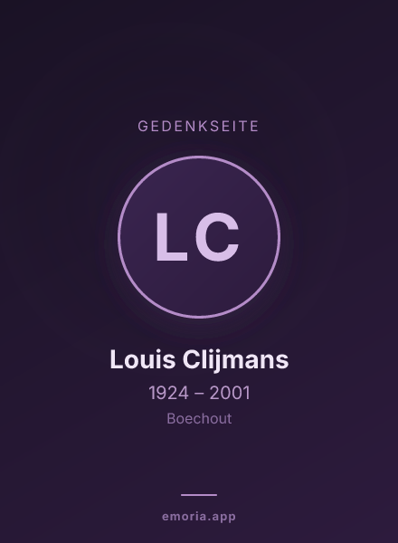 Gedenkportrait von Louis Clijmans
