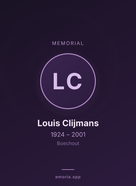 Memorial portrait of Louis Clijmans