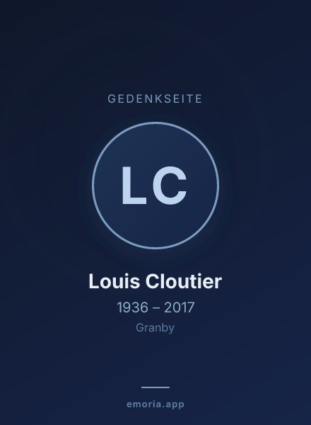 Gedenkportrait von Louis Cloutier