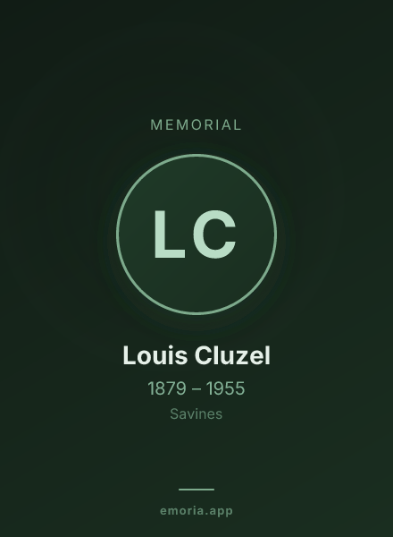 Memorial portrait of Louis Cluzel