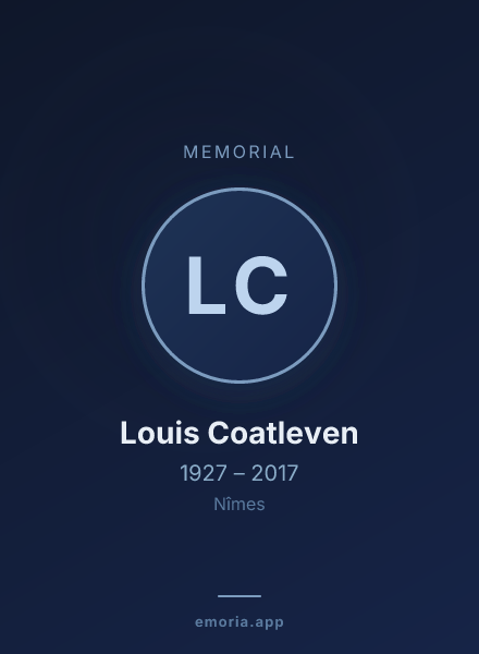 Memorial portrait of Louis Coatleven