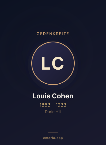 Gedenkportrait von Louis Cohen
