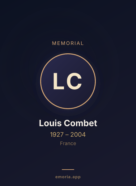 Memorial portrait of Louis Combet