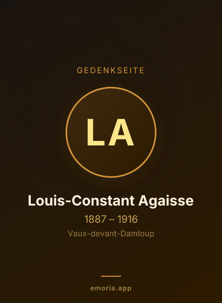 Gedenkportrait von Louis-Constant Agaisse