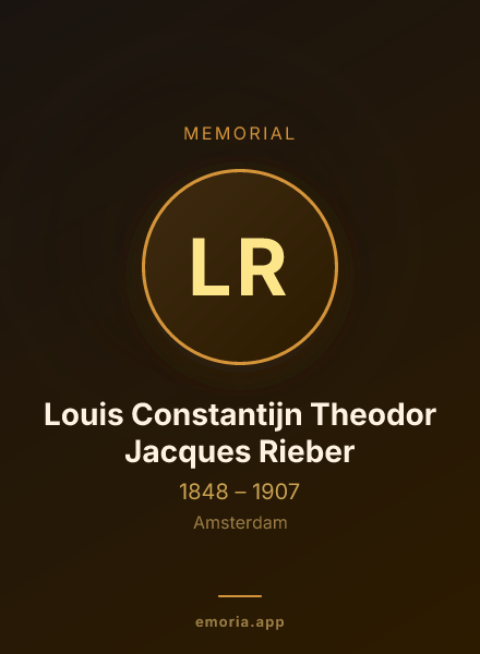 Memorial portrait of Louis Constantijn Theodor Jacques Rieber