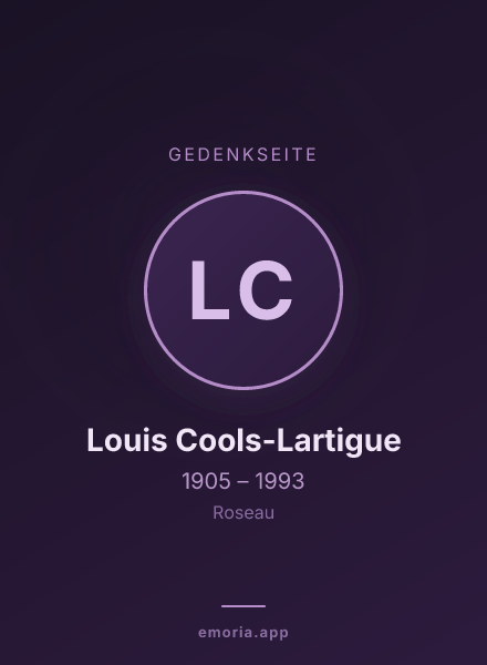 Gedenkportrait von Louis Cools-Lartigue