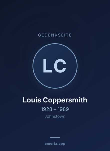 Gedenkportrait von Louis Coppersmith