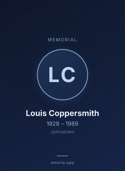 Memorial portrait of Louis Coppersmith