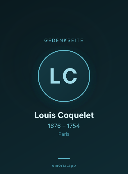 Gedenkportrait von Louis Coquelet