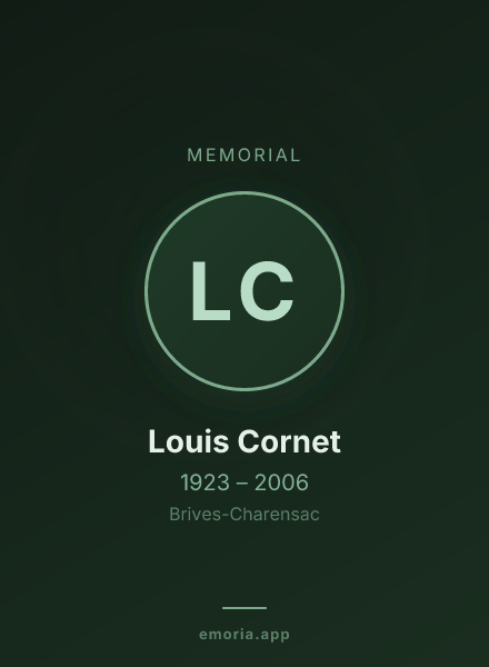 Memorial portrait of Louis Cornet