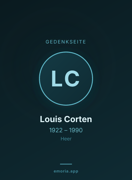 Gedenkportrait von Louis Corten