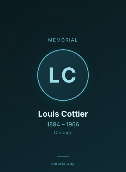 Memorial portrait of Louis Cottier