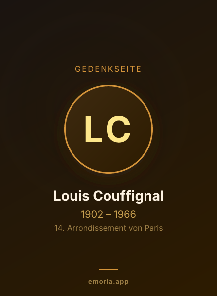 Gedenkportrait von Louis Couffignal