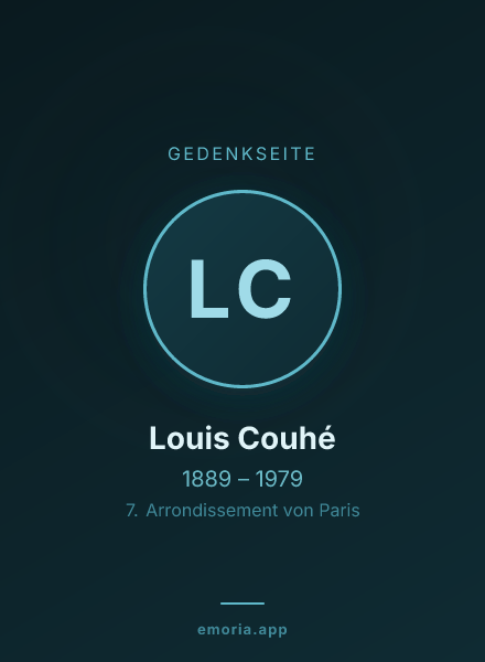 Gedenkportrait von Louis Couhé